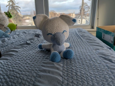 A plush toy representing the comfort From Hooks to Hope hopes to bring to pediatric patients